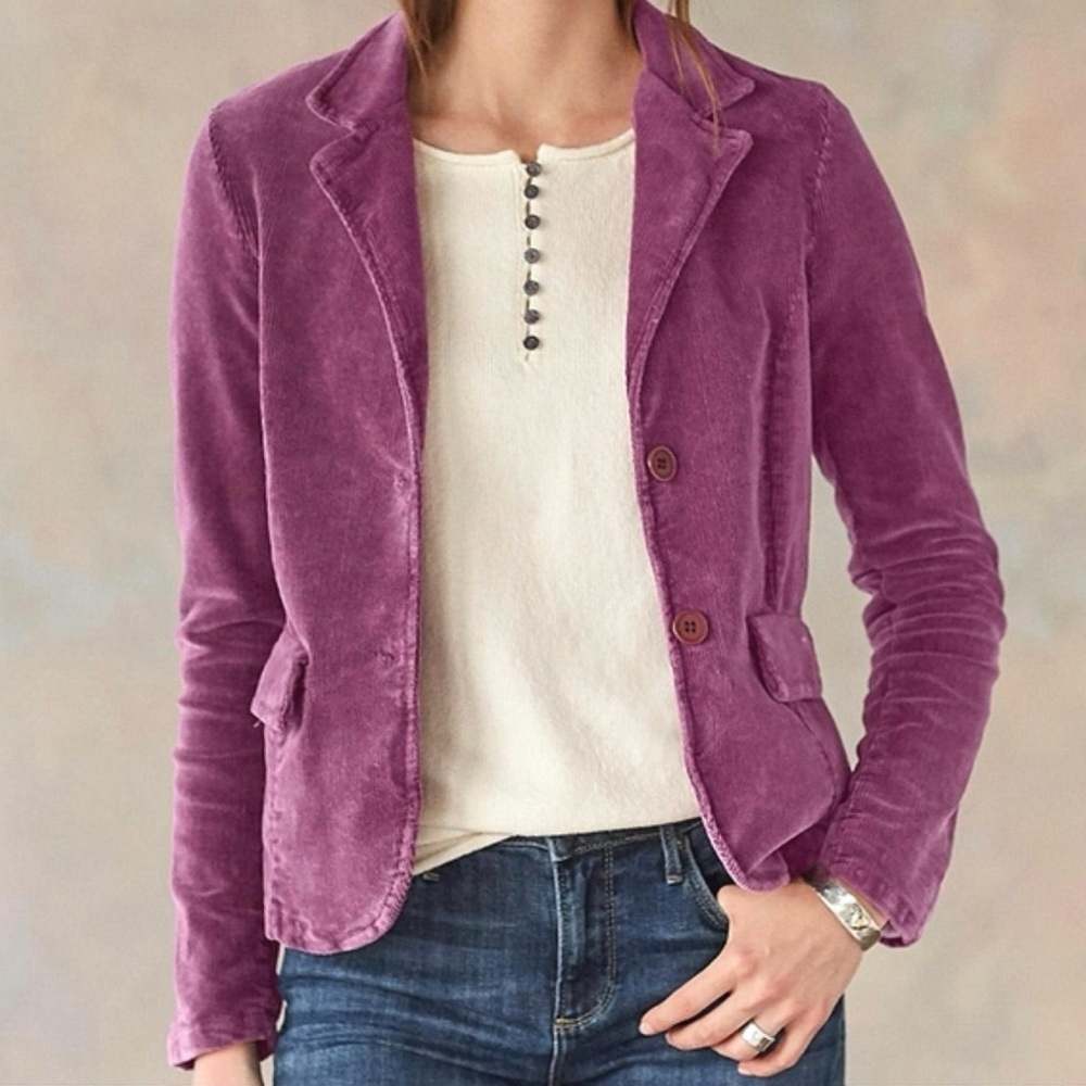 Faded Glory Women's Plum Corduroy Blazer
